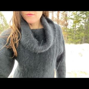 Rabbit fur and lambswool sweater